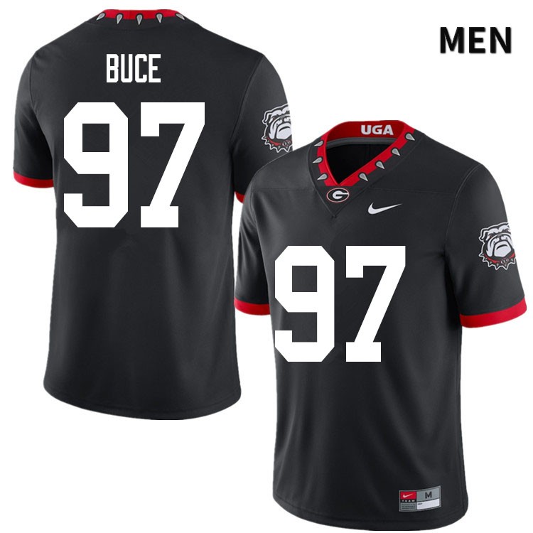 Georgia Bulldogs Men's Brooks Buce #97 Black 2020 Mascot 100th Anniversary Stitched College UGA Football Jersey 23FN016OL